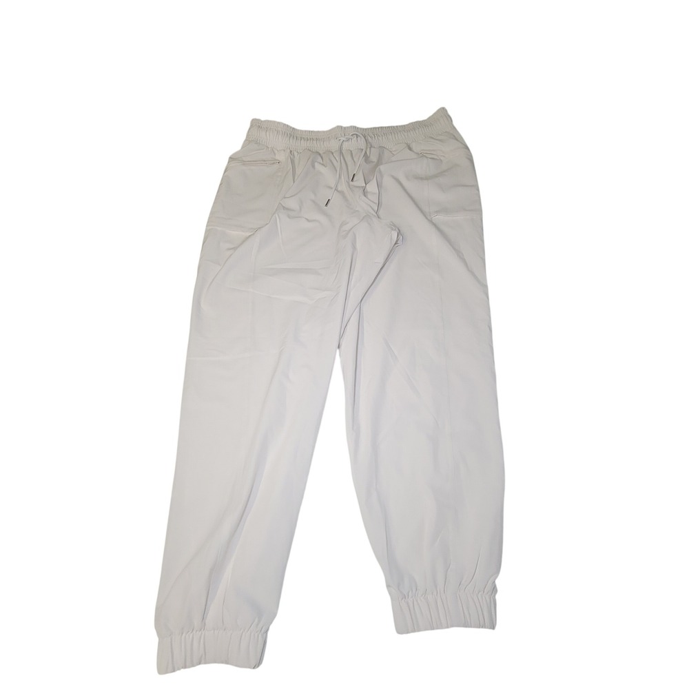 All in Motion Mens XXL White Athletic Jogger Sweatpants Zipper Pockets